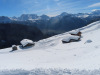Winter auf der Belalp; Grosser Huwetz  2923m, Furggubäumhorn 2985m, Monte Leone, Breithorn 3437m, Hübschhorn 3192m, Fletschhorn 3985m, re Mischabelgruppe