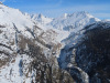 Blick auf den Aletschgletscher; Senfspitze 3353m, Vorderes Galmihorn, 3517m,  Eggishorn 2926m,  Bettmergrat 2871m