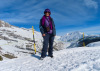 Marianne beim Aletschbord; Belalp, Aletschbord 2130m; Aletschgletscher