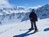 Marianne auf der Fuorcla Grischa 2064m; Piz Nair 3057m Marianne auf der Fuorcla Grischa 2064m; Piz Nair 3057m