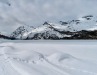 Winterstimmung bei Isola; Piz Lunghin 2780m, Muotta Radonda 2484m, Piz Grevalsalvas 2932m