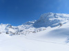 ein Blick zurück; Wasenhorn 3245m,  Mäderhorn 2852m, Monte Leone 3552m, Breithorn 3438m, Hübschhorn 3192m