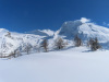 wunderschöne Winterlandschaft; Monte Leone 3552m, Breithorn 3438m, Hübschhorn 3192m