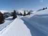 tiefer Winter hier oben; Stelli 26322m, Zenjiflue 2686m, Davoser Weissfluh 2843m,  Schiahorn 2790m, Chüpfenflue 2658m