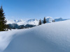 wunderbare Winterlandschaft; Schiahorn 2790m, Chüpfenflue 2658m, Mederger Flue 2706m, Schafgrind 2635m, Tiejer Flue 2781m, Furggahorn 2727m