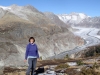 Marianne vor dem Aletschgletscher