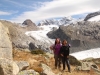 Marianne und Bruni bei Bruni  der BovalhÃ¼tte  2495m mit Pers Gletscher und Morteratsch Gletscher