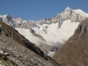 Geisshorn 3740m,  Sattelhorn 3724m, Aletschhorn 4195m, Mittelaletschgletscher