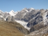 Sicht vom TÃ¤lligrat auf den Fieschergletscher;  Finsteraarhorn 4274m, Studerhorn 3638m, Oberaarhorn 3637m, Oberaarrothorn 3477m, Wasenhorn 3447m, Vorder Galmihorn 3571m