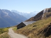 Blick auf: Fletschhorn 3996m,  Rimpfischhorn 4199m, Alphubel 4206m, Mischabelgruppe 4000m