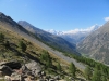 unterwegs auf dem Europaweg; Blick zurÃ¼ck gegen Zermatt