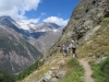 unterwegs auf dem Europaweg; Weisshorn 4505m, Bisgletscher,  Bishorn 4153m, Brunegghorn 3853m