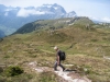GlÃ¤rnisch;  Birgitte im Abstieg nach  Alp Ober Fessis