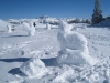 Schneeskulpturen einer Kunstschule bei der SchwÃ¤nzelegg