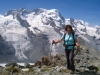 Marianne vor : SchwÃ¤rzegletscher, Breithorngletscher; Breithorn , kl. Matterhorn