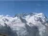 Panorama vom Gornergrat aus: von Monte Rosa bis Theodulhorn
