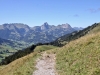 Blick zurÃ¼ck gegen Gstaad; Staldenflue 2250m, Gummfluh 2458m,  Le Rubli 2284m