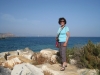 Marianne am Strand von Naxos