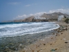 Warten auf die FÃ¤hre am Strand in Naxos