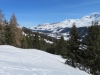 Blick auf Valbella; Churer Joch, Bergkette,Parpaner Schwarzhorn 2824m,  Parpaner Weisshorn 2824m