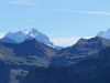 hi   Rosenhorn 3689m, Mittelhorn 3704m, Wetterhorn 3692m, Lauteraarhorn 4042m, Schreckhorn 4078m; vo Berge der Brienzerrothornkette