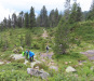 beim Abstieg; malerische Landschaft