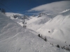 Sicht von der Gondel; Piz Nair, Piz Grisch, Piz Corviglia