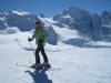 Bruni auf der Diavolezza;  Bella Vista Ost 3799m, Bellavista 3890m, Bella Vista West 3922m, Piz Zupn 3996m,Crast AgÃ¼za 3854m, Piz Bernina 4049m