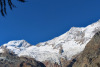 Willkommen in Saas Fee;   Alphubel 4206m, Täschhorn 4490m und Feegletscher Willkommen in Saas Fee;   Alphubel 4206m, Täschhorn 4490m und Feegletscher