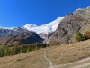 Alphubel 4206m, Täschhorn  4490m;mi Spielboden; re Guglen 2966m Alphubel 4206m, Täschhorn  4490m;mi Spielboden; re Guglen 2966m