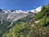 wunderschöne alpine Landschaft; Hinter Allalin 3330m, Allalinhorn 4027m, Feechopf 3888m, Alphubel 4206m
