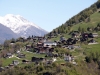 Sicht auf Ergisch: Berge des LÃ¶tschentals; Chistehorn 2700m