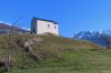 Chastlerenkapelle mit Hohgleifa 3279m, Chistehorn 2787m,  Grosshorn 2995m, Schwarzhorn 2959m
