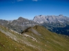 beim Abstieg vom Vilan; Grat mit FÃ¼rggli 2141m : Ochsenberg; hi Tschingel 2540m,Schafberg 2727m, Salaeuelchopf 2841m,, Scheseplana 2964m