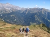 Abstieg nach Sadreinegg: Schafberg 2727m, Salaeuelchopf 2841m,, Scheseplana 2964m, Zimba 2643m