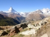 Matterhorn 4478m, Dent Blanche 4356m, Obergabelhorn 4063m, Wellenkuppe 3003m